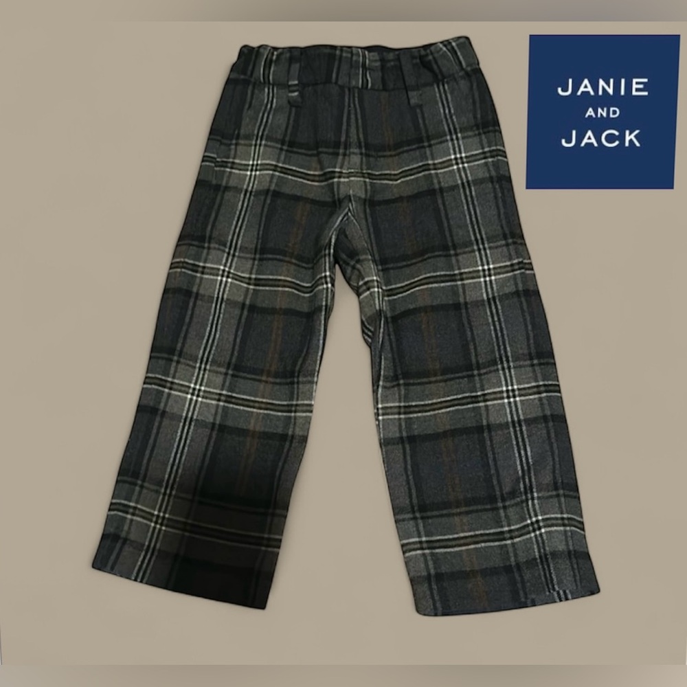 Janie and Jack Plaid Tartan Trouser Boy Pants - Picture 2 of 7